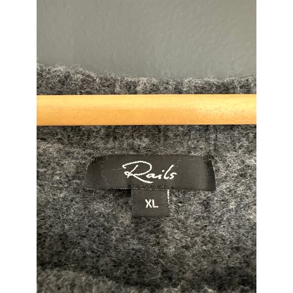 Rails Virgo Charcoal White Stars Cashmere Blend Pulliver Sweater Size XL - Picture 8 of 13